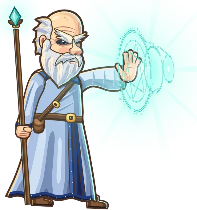 The Warden, full figure, on a transparent background